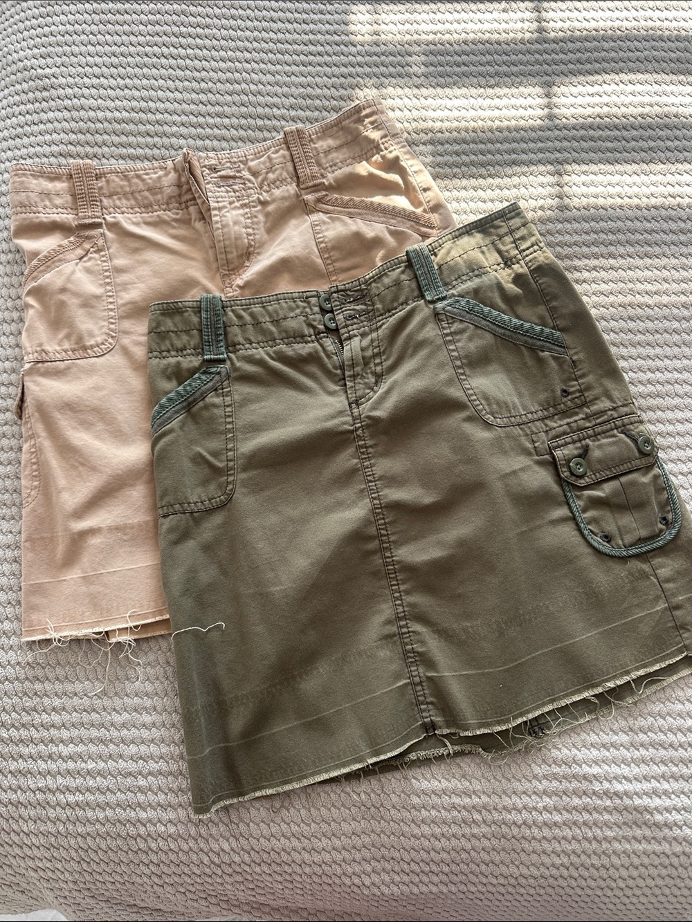 Like new bundle GAP Olive Green and Khaki Cargo Mini Skirts